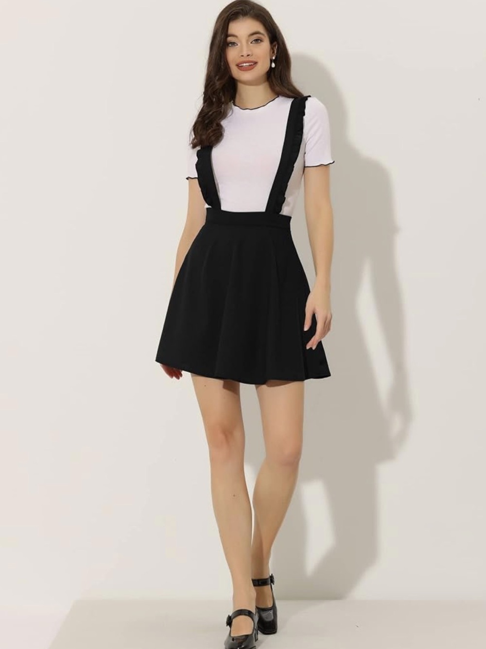 Navy Suspender Women's Skirt